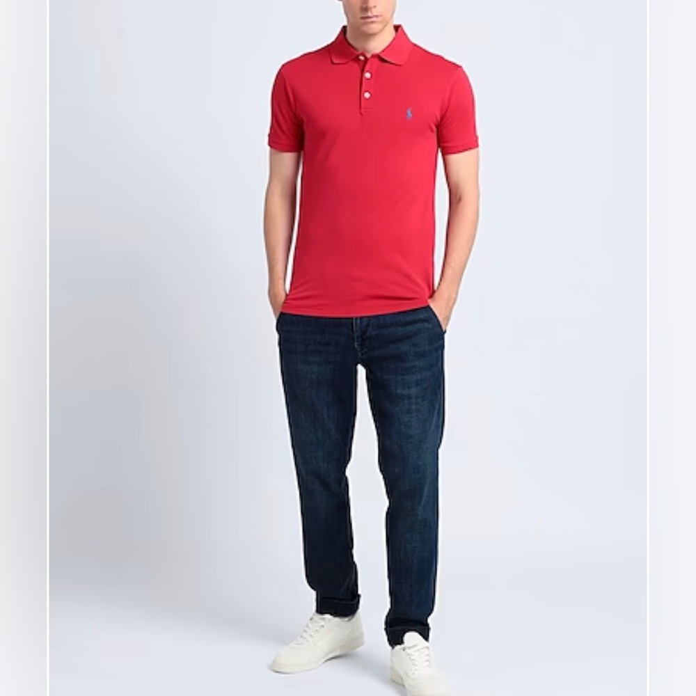Polo, Ralph, Lauren, men’s size large, pull on shirt, red
